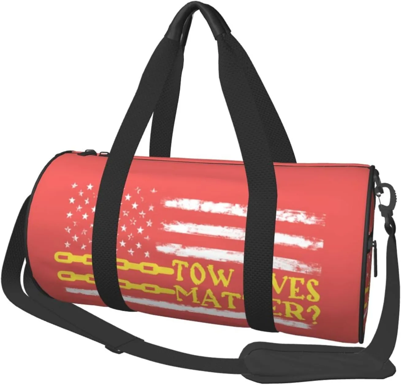 Usa Thin Yellow Line Flag Tow Truck Driver Duffel Bag Gym Bag Travel Sports Tote Large Foldable Beach Swim Yoga5
