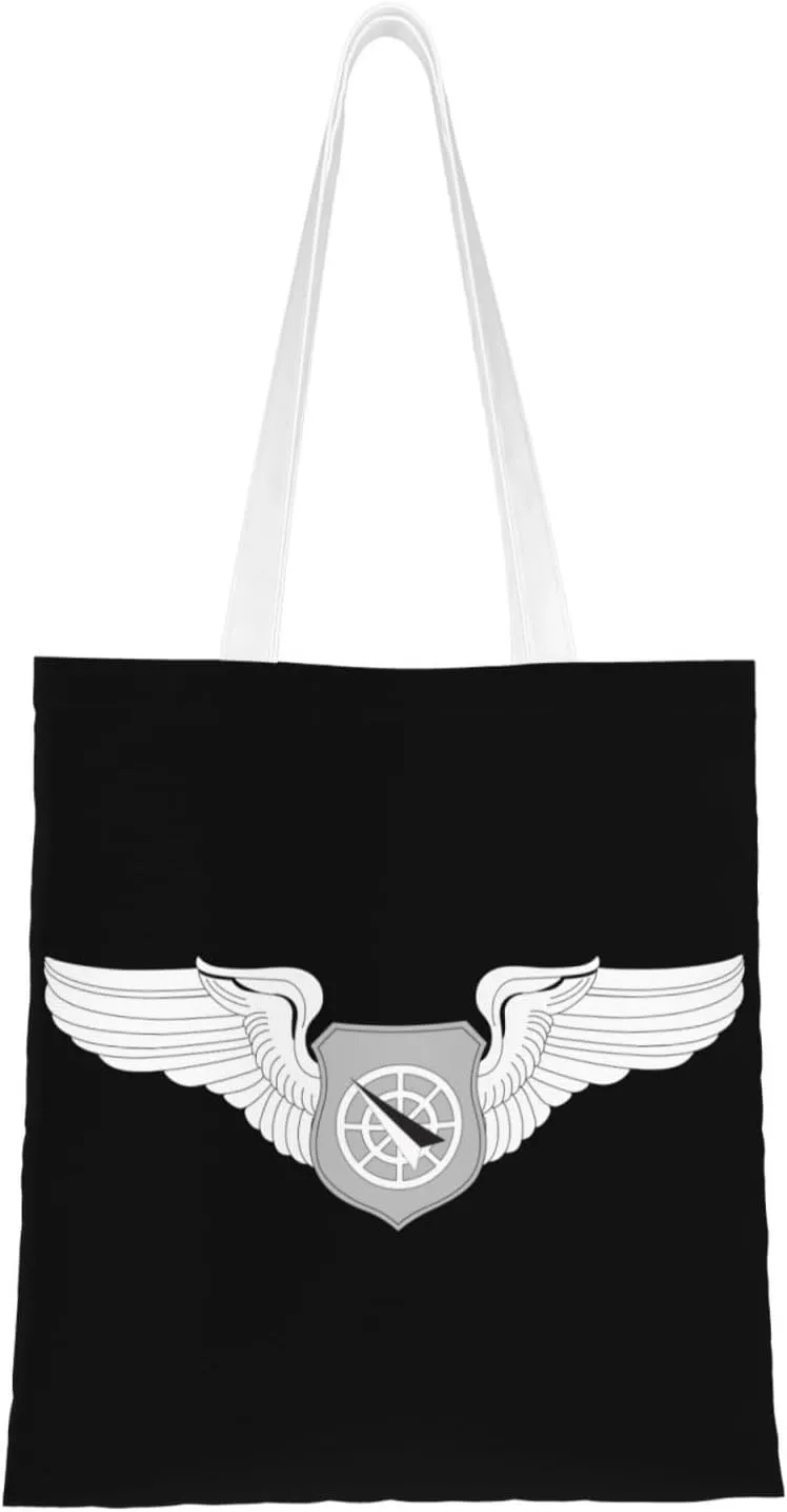 Usaf - Occupational Badge - Air Battle Manager Tote Bag for Women Canvas Shopping Bags Reusable Beach Bag Grocery Bags Tote Shoulder Bag Gift Bags