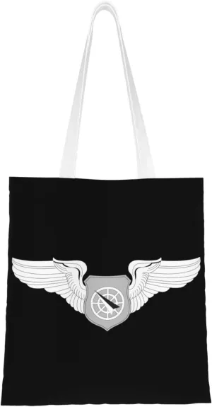 Usaf - Occupational Badge - Air Battle Manager Tote Bag for Women Canvas Shopping Bags Reusable Beach Bag Grocery Bags Tote Shoulder Bag Gift Bags