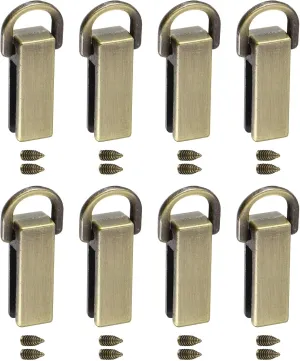 uxcell Bag Side Clip Buckle, 8Pcs 0.28" Metal Suspending Handbag Strap Chain Connector with D Ring for DIY, Purse Crossbody Shoulder (Bronze Tone)