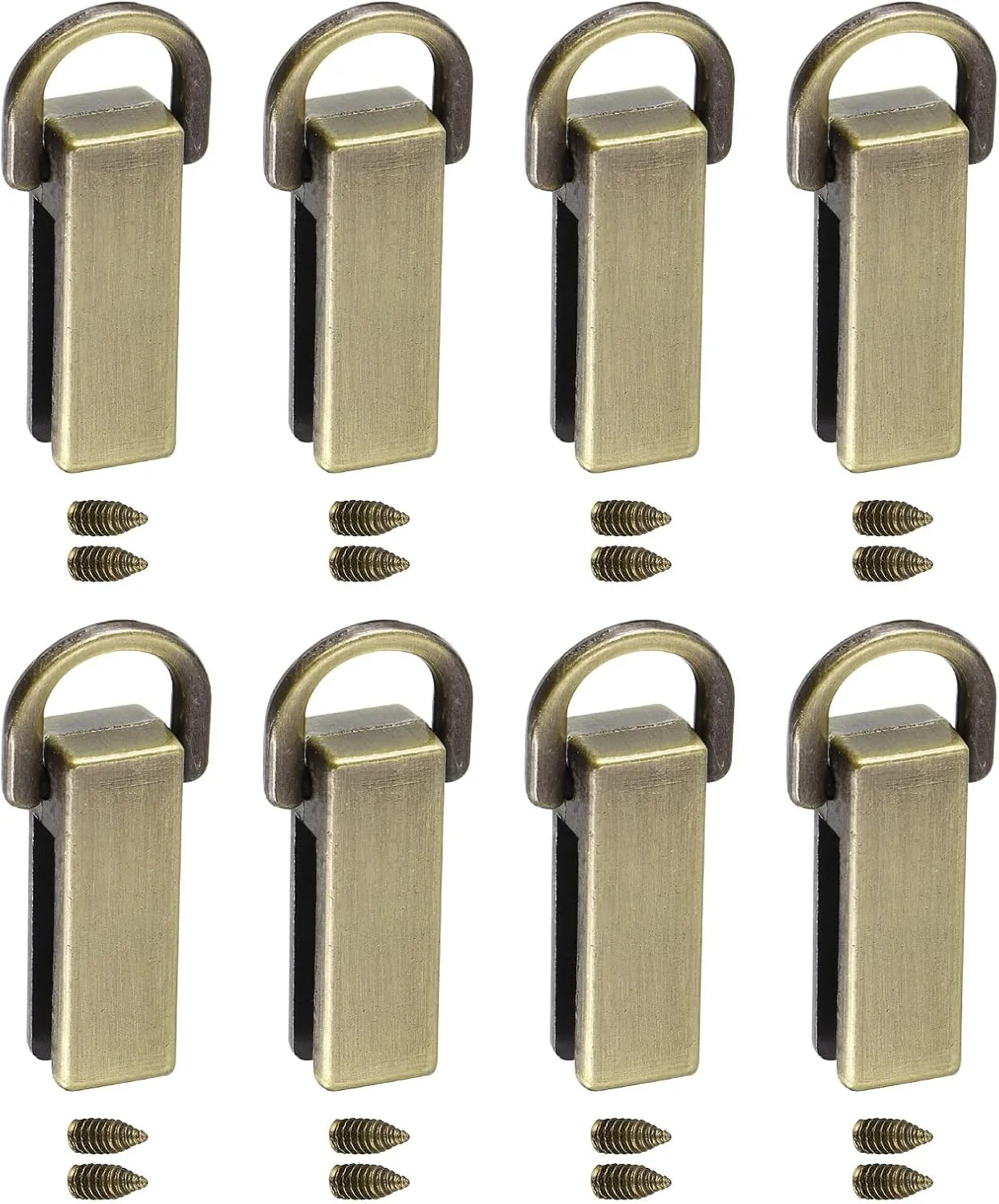 uxcell Bag Side Clip Buckle, 8Pcs 0.28" Metal Suspending Handbag Strap Chain Connector with D Ring for DIY, Purse Crossbody Shoulder (Bronze Tone)
