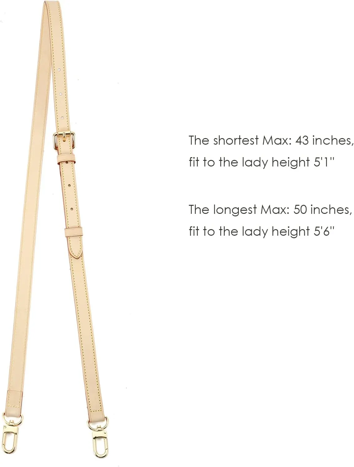 Vachetta Leather Cross Body Strap Medium Size Strap DIY Strap for Speedy 25 30 35 Shoulder Bag