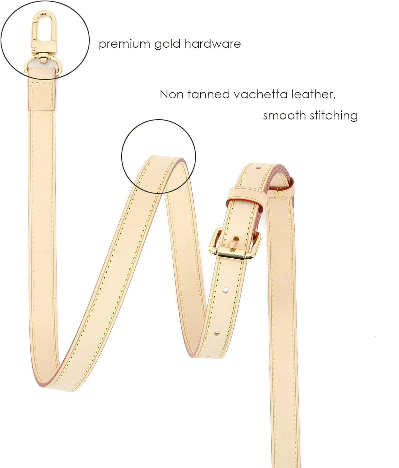 Vachetta Leather Cross Body Strap Medium Size Strap DIY Strap for Speedy 25 30 35 Shoulder Bag