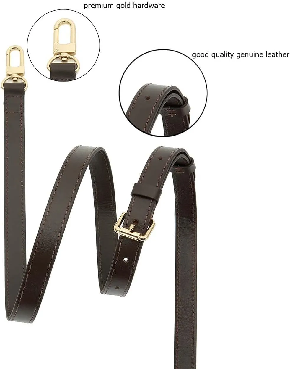 Vachetta Leather Cross Body Strap Medium Size Strap DIY Strap for Speedy 25 30 35 Shoulder Bag