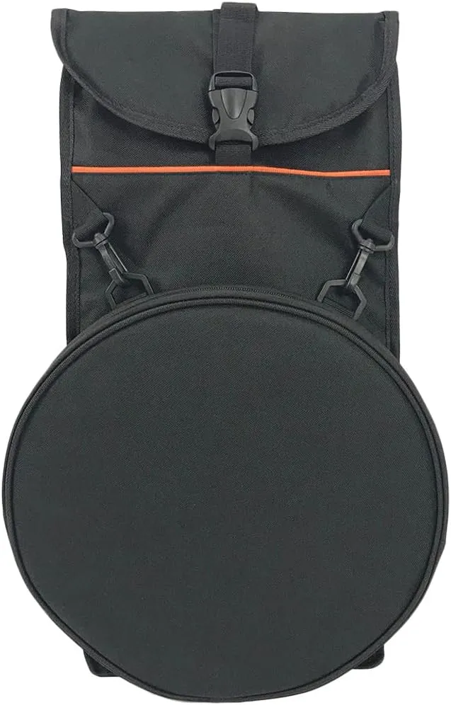 Vaguelly Dumb Drum Pad Bag Silent Backpack with Detachable Pouch Pad Carrying Case Oxford Cloth Dumb Shoulder Bag Holder for 8/12Inch