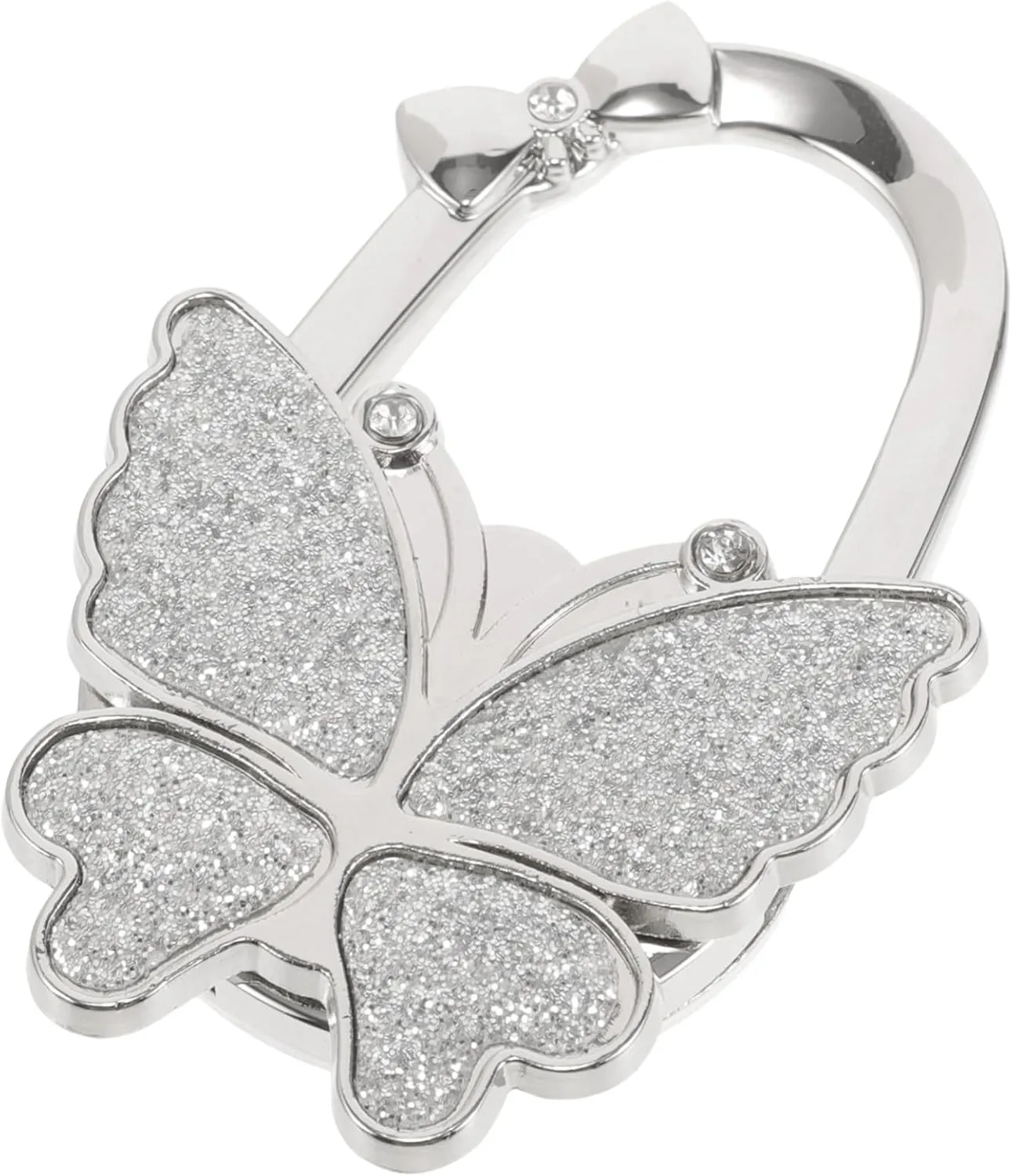 Vaguelly Large Butterfly Bag Hook Hanging Holder Clutch Zipper Portable Strap Purse Hangers Foldable Purse Hook Handbags Handbag Hanger Stroller Hat Handle Hooks Table Purse Hanger Alloy