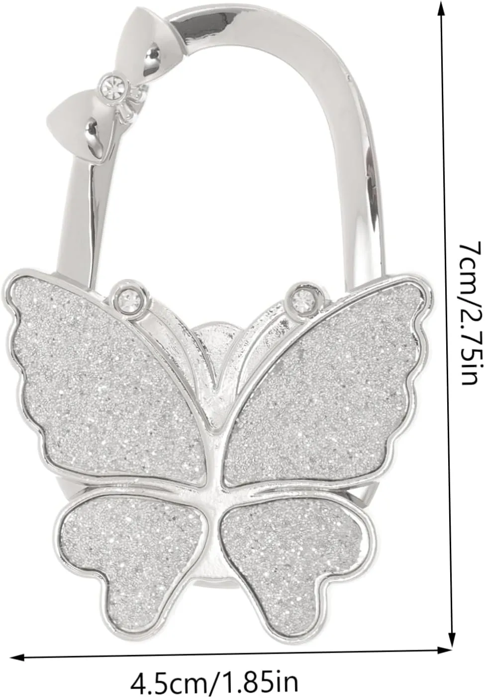 Vaguelly Large Butterfly Bag Hook Hanging Holder Clutch Zipper Portable Strap Purse Hangers Foldable Purse Hook Handbags Handbag Hanger Stroller Hat Handle Hooks Table Purse Hanger Alloy