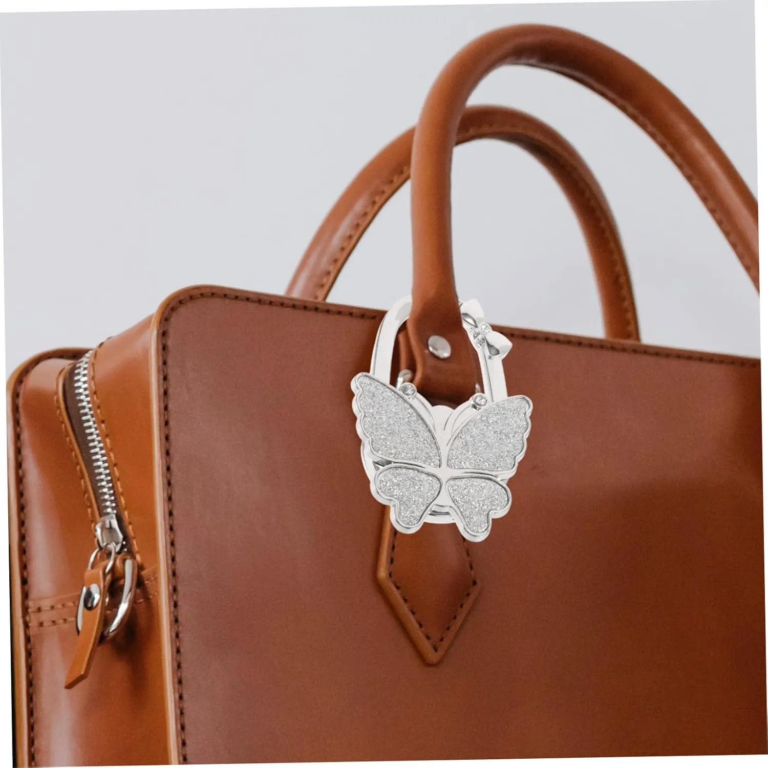 Vaguelly Large Butterfly Bag Hook Hanging Holder Clutch Zipper Portable Strap Purse Hangers Foldable Purse Hook Handbags Handbag Hanger Stroller Hat Handle Hooks Table Purse Hanger Alloy