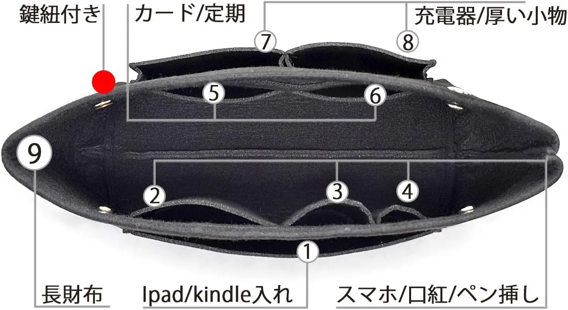 VANCORE Felt Insert Handbag Organizer Travel Purse Bag Organiser