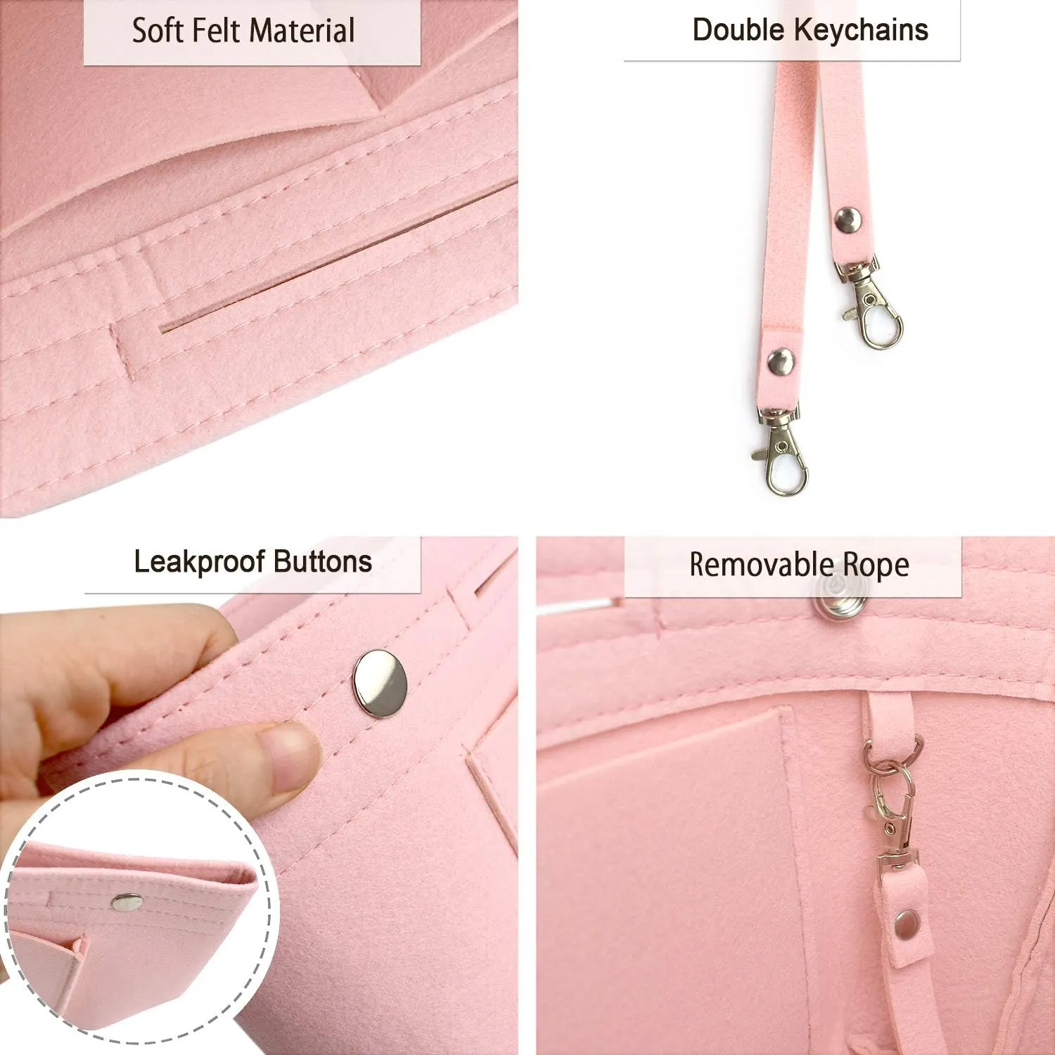 VANCORE Felt Insert Handbag Organizer Travel Purse Bag Organiser
