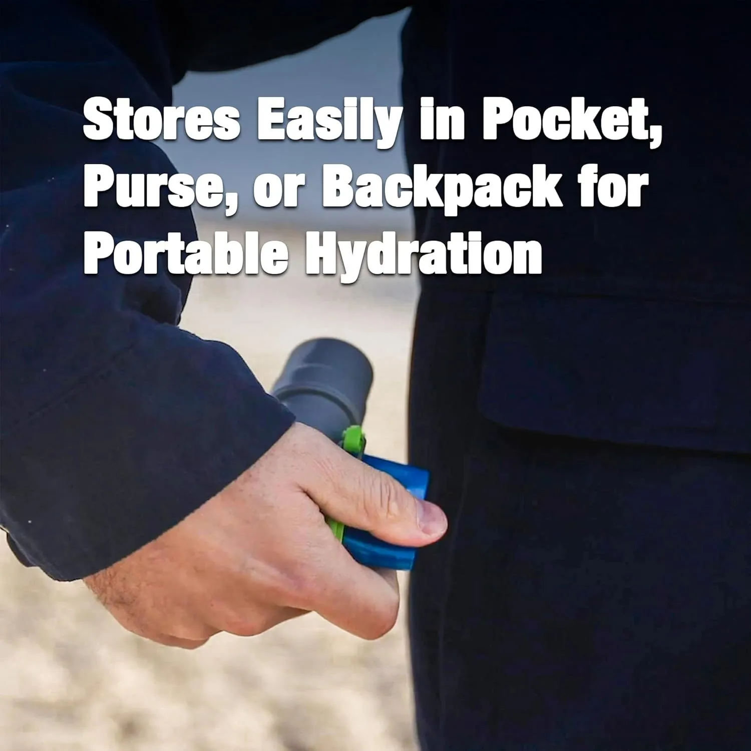 Vapur Collapsible Dog Water Bottle With Patented Lick Activated Design, Portable Hydration Water Dispenser for Walks, Hikes, and Travel, 23 Ounce, Whiteout, Pack of 1