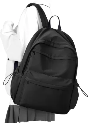 VECAVE School Backpack College High School Bags backpack for Boys Girls Teens Waterproof Bookbag Casual Lightweight Travel Rucksack Daypack Backpacks for Men Women Black