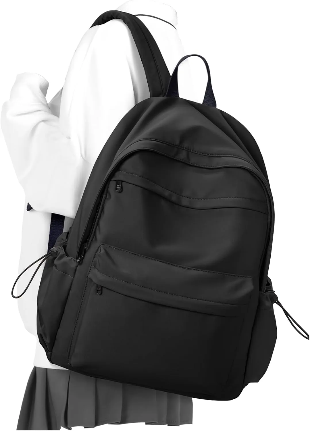 VECAVE School Backpack College High School Bags backpack for Boys Girls Teens Waterproof Bookbag Casual Lightweight Travel Rucksack Daypack Backpacks for Men Women Black