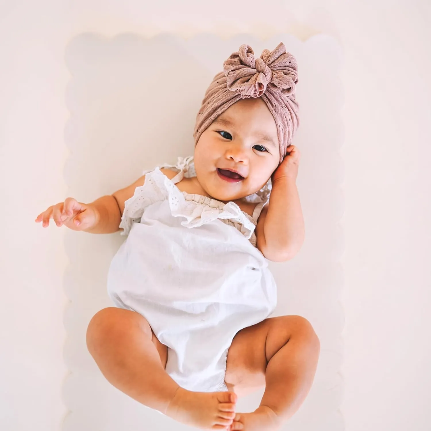 Vegan Leather Baby Changing Mat (16 X 30 in) - Multipurpose Wipeable and Portable Diaper Changing Mat - Foldable Travel Changing Mat (Sage Scallop)