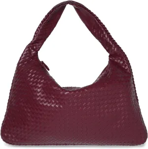 Vegan Leather Woven Hobo Bag, Braided Handbag, Woven Shoulder Bag
