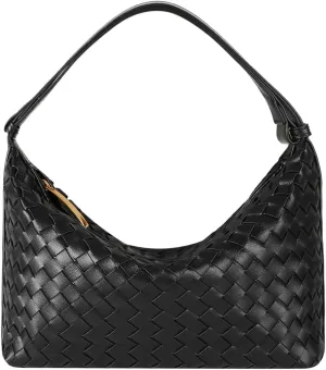 Vegan Leather Woven Tote Handbag, Top-handle Shoulder Bag, Pure Underarm Purse, Clutch, Braided