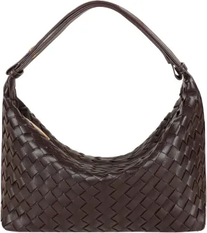 Vegan Leather Woven Tote Handbag, Top-handle Shoulder Bag, Pure Underarm Purse, Clutch, Braided