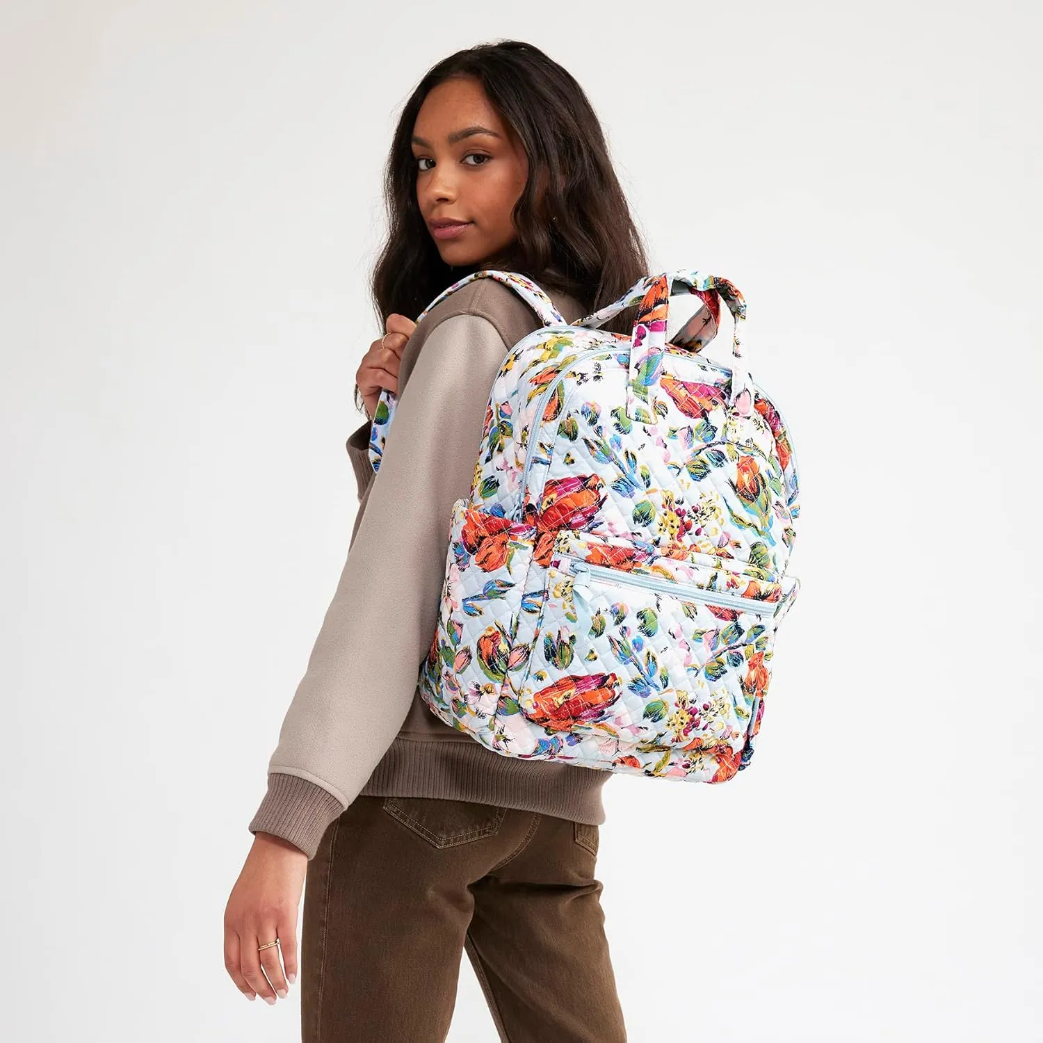 Vera Bradley Women's Cotton Campus Totepack Backpack Bookbag, Provence Paisley, One Size