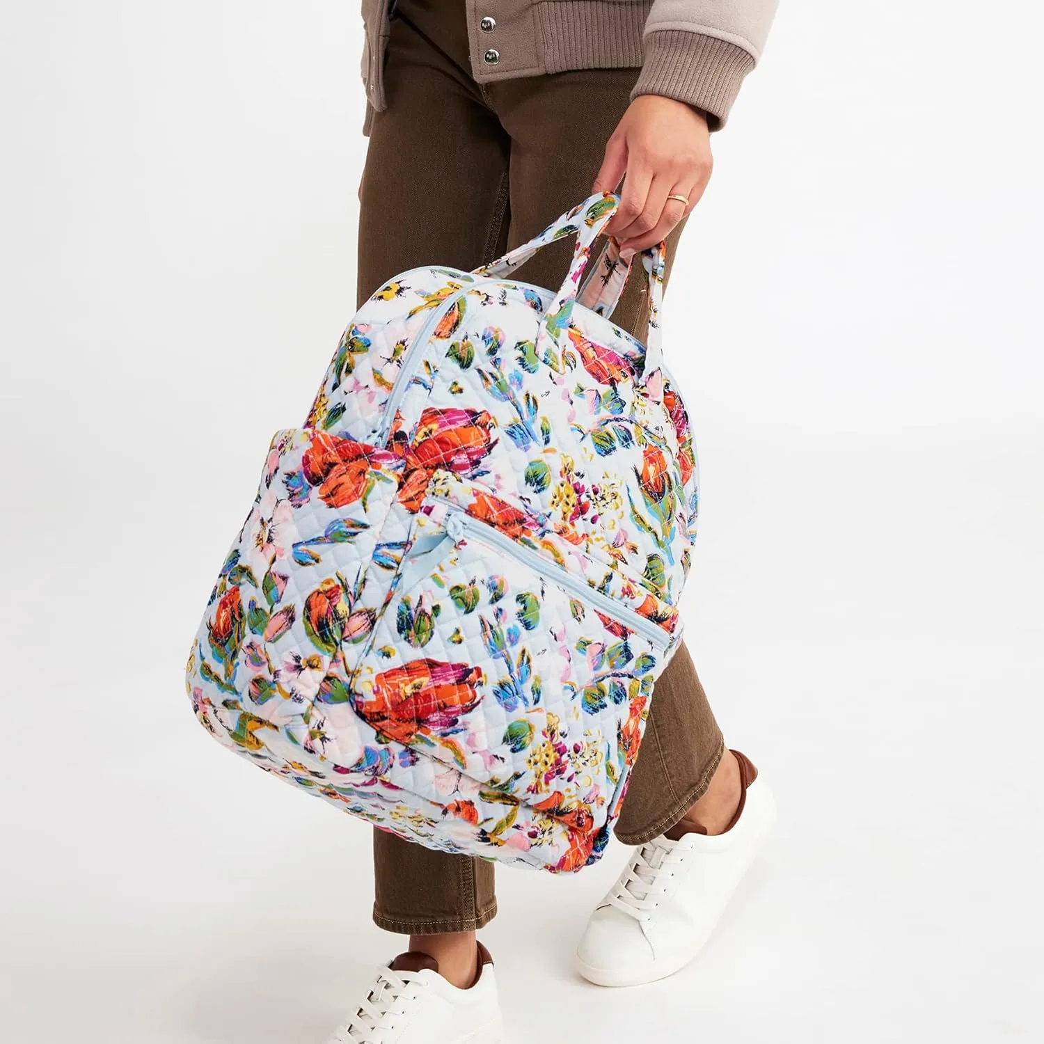 Vera Bradley Women's Cotton Campus Totepack Backpack Bookbag, Provence Paisley, One Size