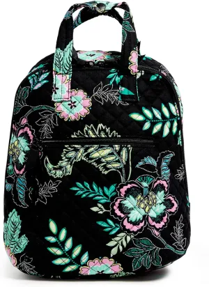 Vera Bradley Women's Cotton Mini Totepack Backpack, Island Garden - Recycled Cotton, One Size