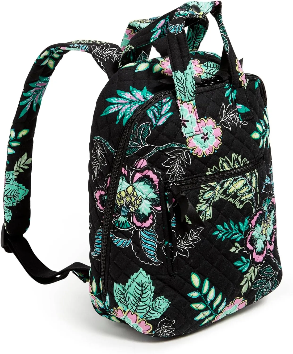 Vera Bradley Women's Cotton Mini Totepack Backpack, Island Garden - Recycled Cotton, One Size