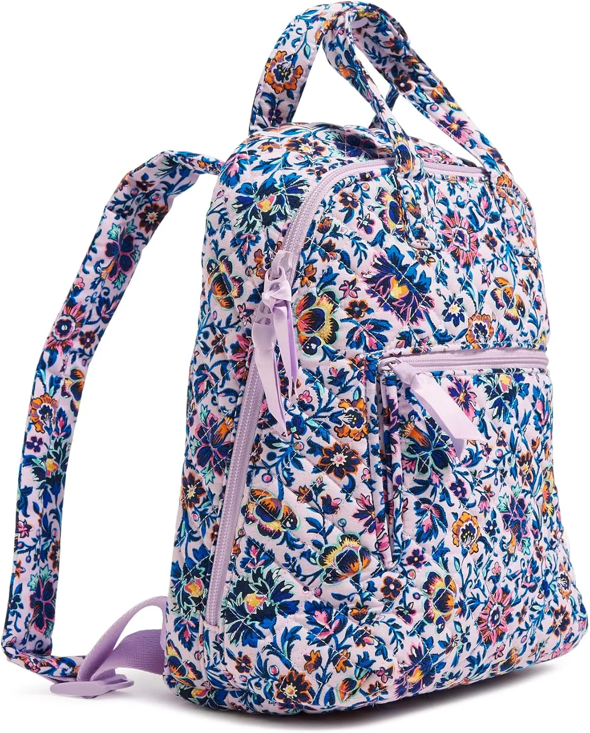 Vera Bradley Women's Cotton MiniTotepack Backpack, Cloud Vine Multi - Recycled Cotton, One Size