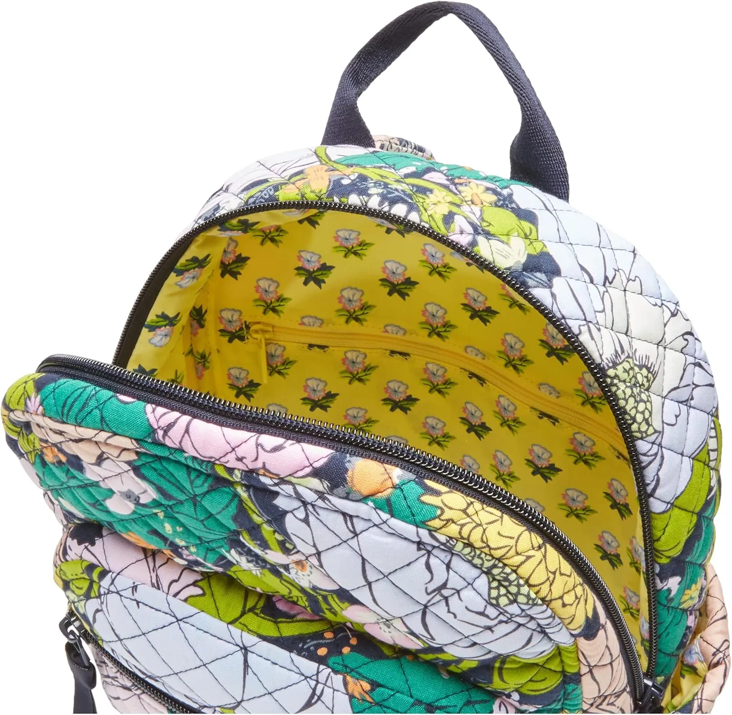 Vera Bradley Women's Cotton Small Backpack, Bloom Boom - Recycled Cotton, One Size
