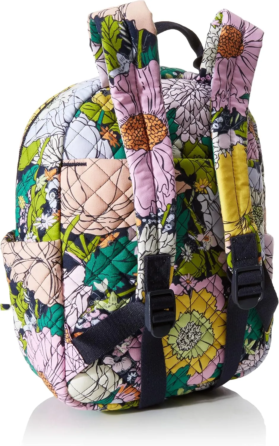 Vera Bradley Women's Cotton Small Backpack, Bloom Boom - Recycled Cotton, One Size