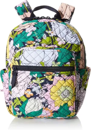 Vera Bradley Women's Cotton Small Backpack, Bloom Boom - Recycled Cotton, One Size