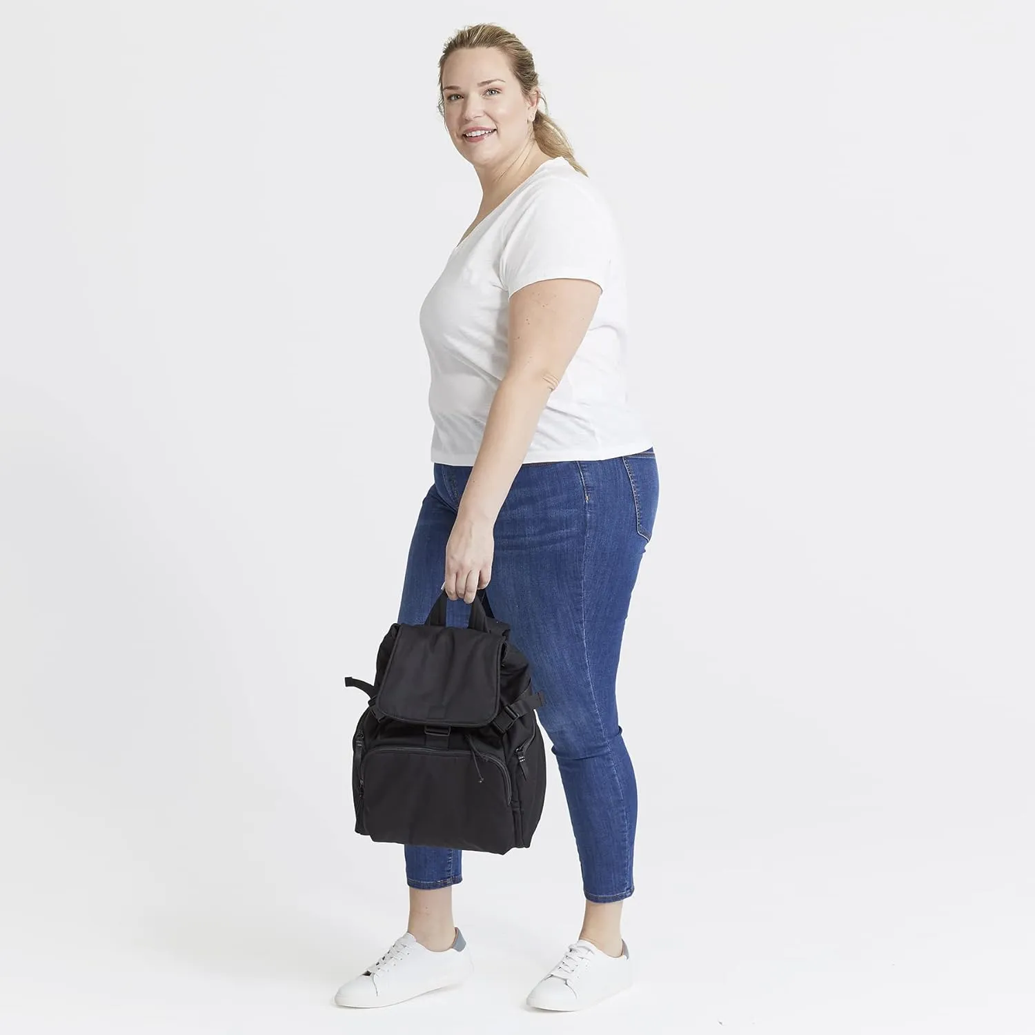 Vera Bradley Women's Cotton Utility Backpack, Classic Navy - Recycled Cotton, One Size