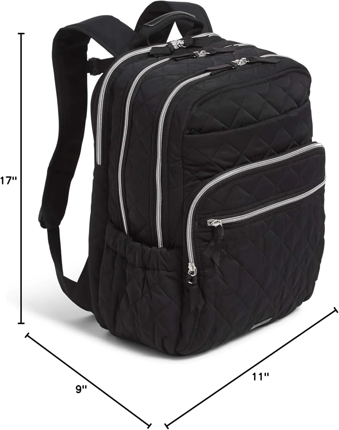 Vera Bradley Women's Performance Twill XL Campus Backpack, Black, One Size