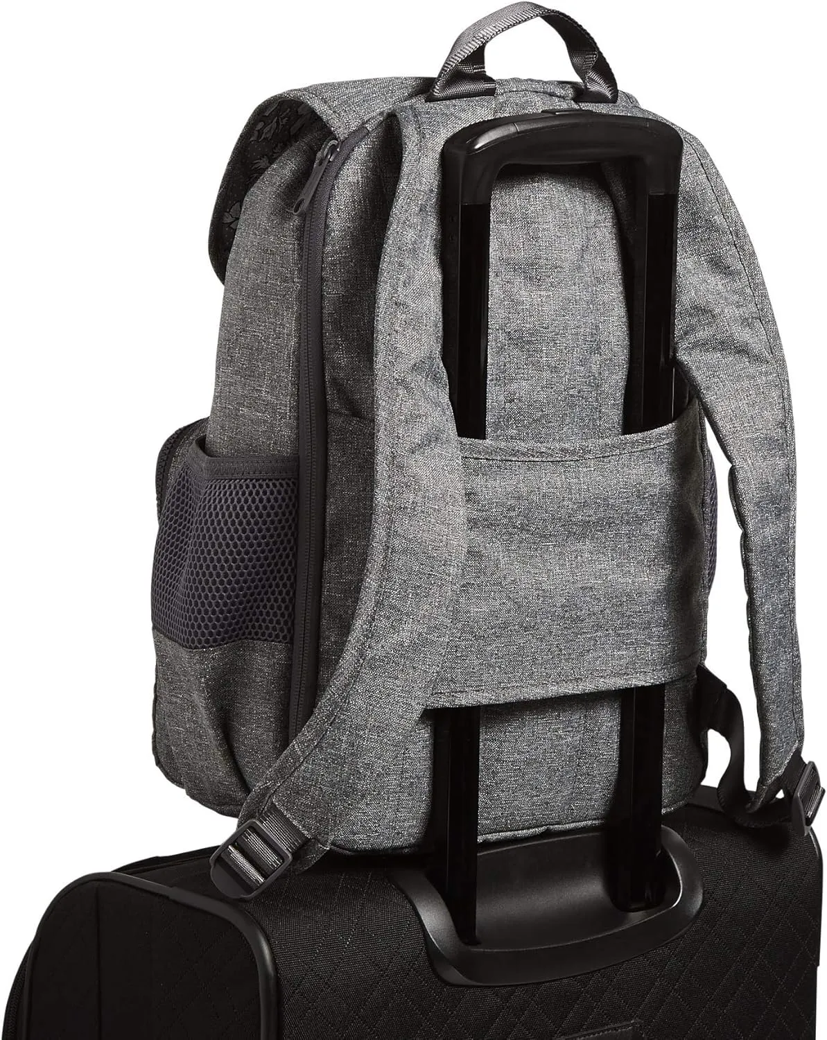 Vera Bradley Women's Recycled Lighten Up Reactive Daytripper Backpack, Gray Heather, One Size