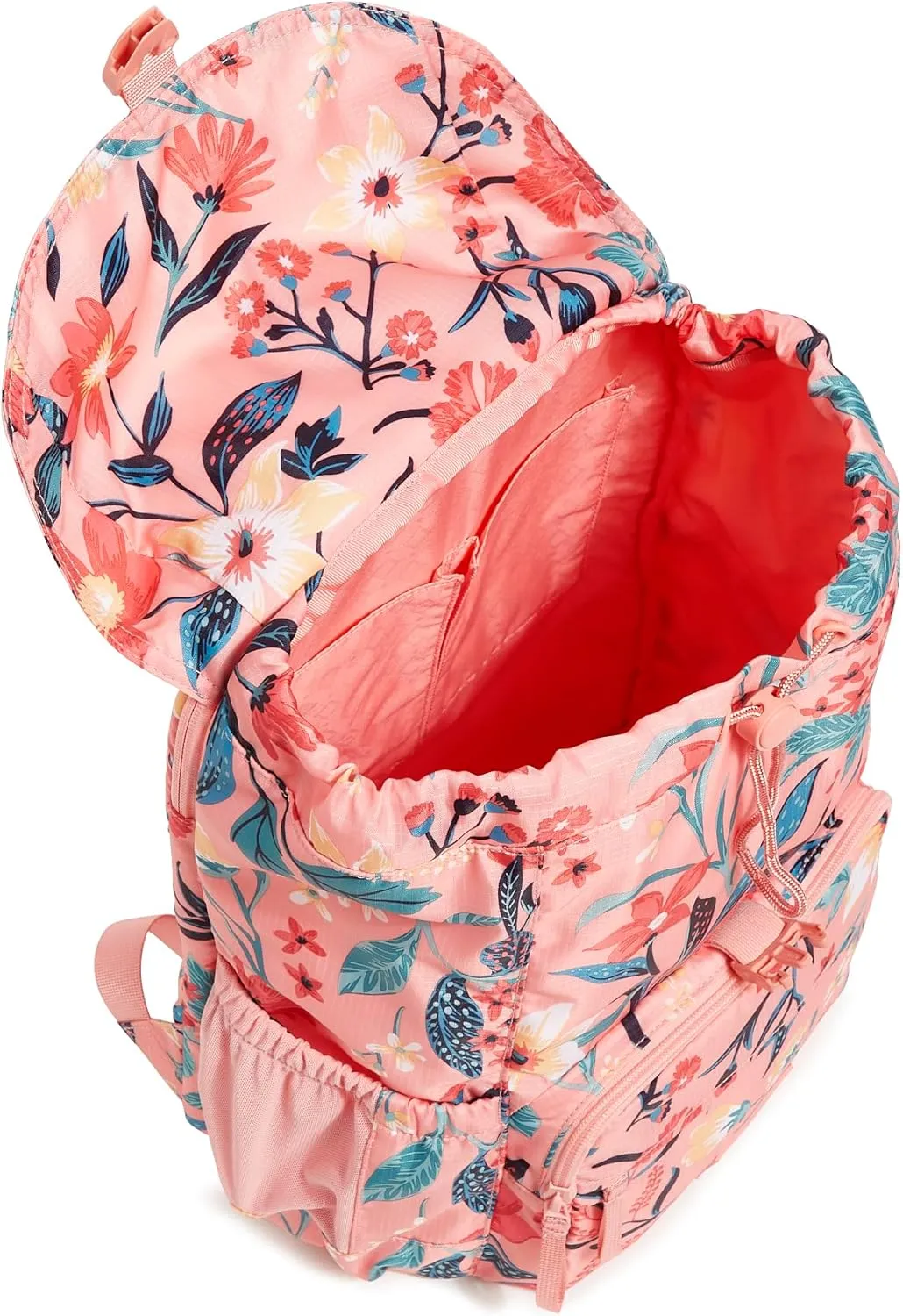 Vera Bradley Women's Ripstop Campus Daytripper Backpack Bookbag, Paradise Bright Coral, One Size