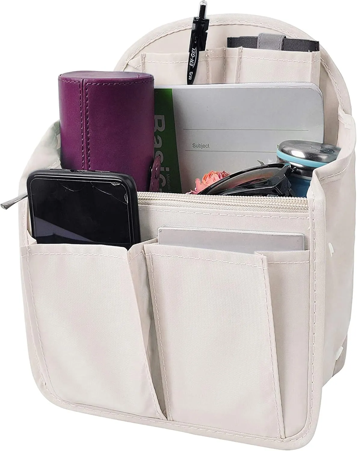 Vercord Backpack Organizer Insert Liner Hanging Travel Bag in Bag with Many Pockets