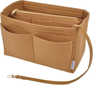 Vercord Felt Organizer Insert For Purse Handbag Tote Bag In Bag Inside Shaper Divider Neo Coffee Medium
