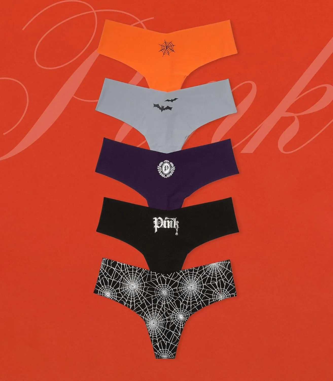 Victoria's Secret PINK Women's No Show Thong Underwear, Panties for Women, Multi Pack (XS-XXL)
