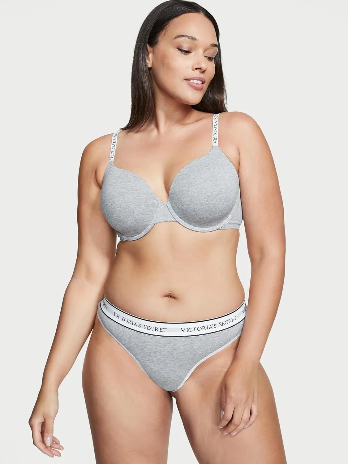 Victoria's Secret Women's Cotton Logo Thong Underwear, Panties for Women, Multi Pack (XS-XXL)