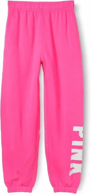Victoria's Secret Women's PINK Logo Campus Sweatpants, Womens Sweatpants, (XS-XXL)