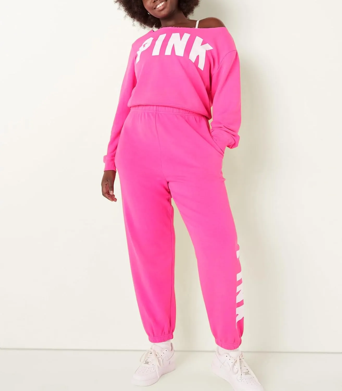 Victoria's Secret Women's PINK Logo Campus Sweatpants, Womens Sweatpants, (XS-XXL)