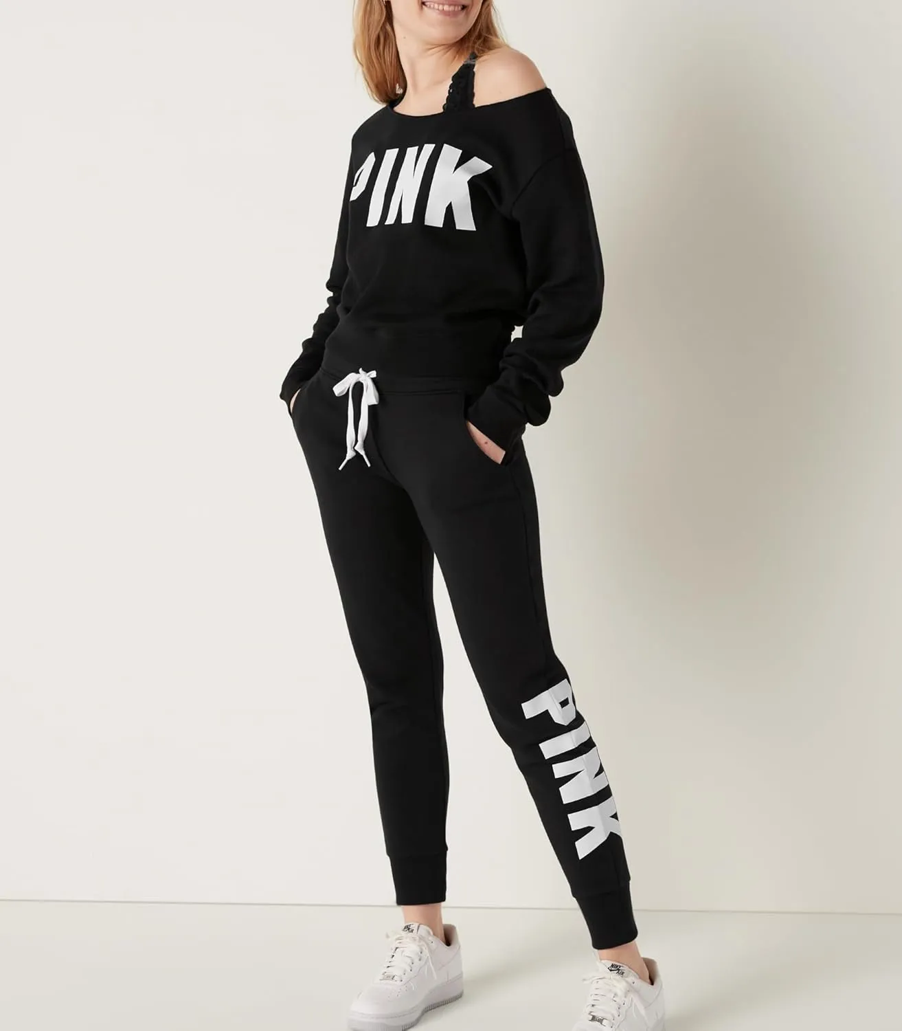 Victoria's Secret Women's Pink Logo Fleece Jogger Sweatpants, (XS-XXL)