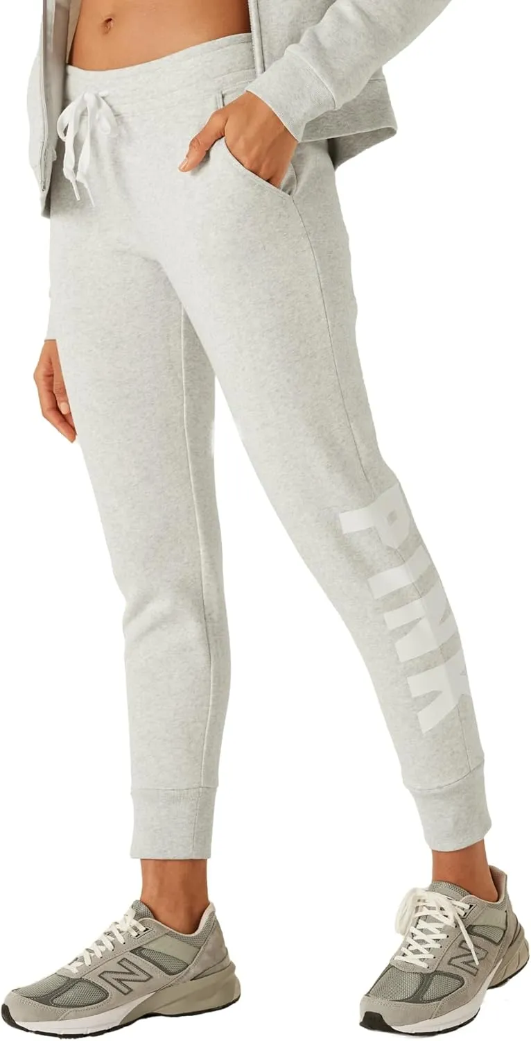 Victoria's Secret Women's Pink Logo Fleece Jogger Sweatpants, (XS-XXL)