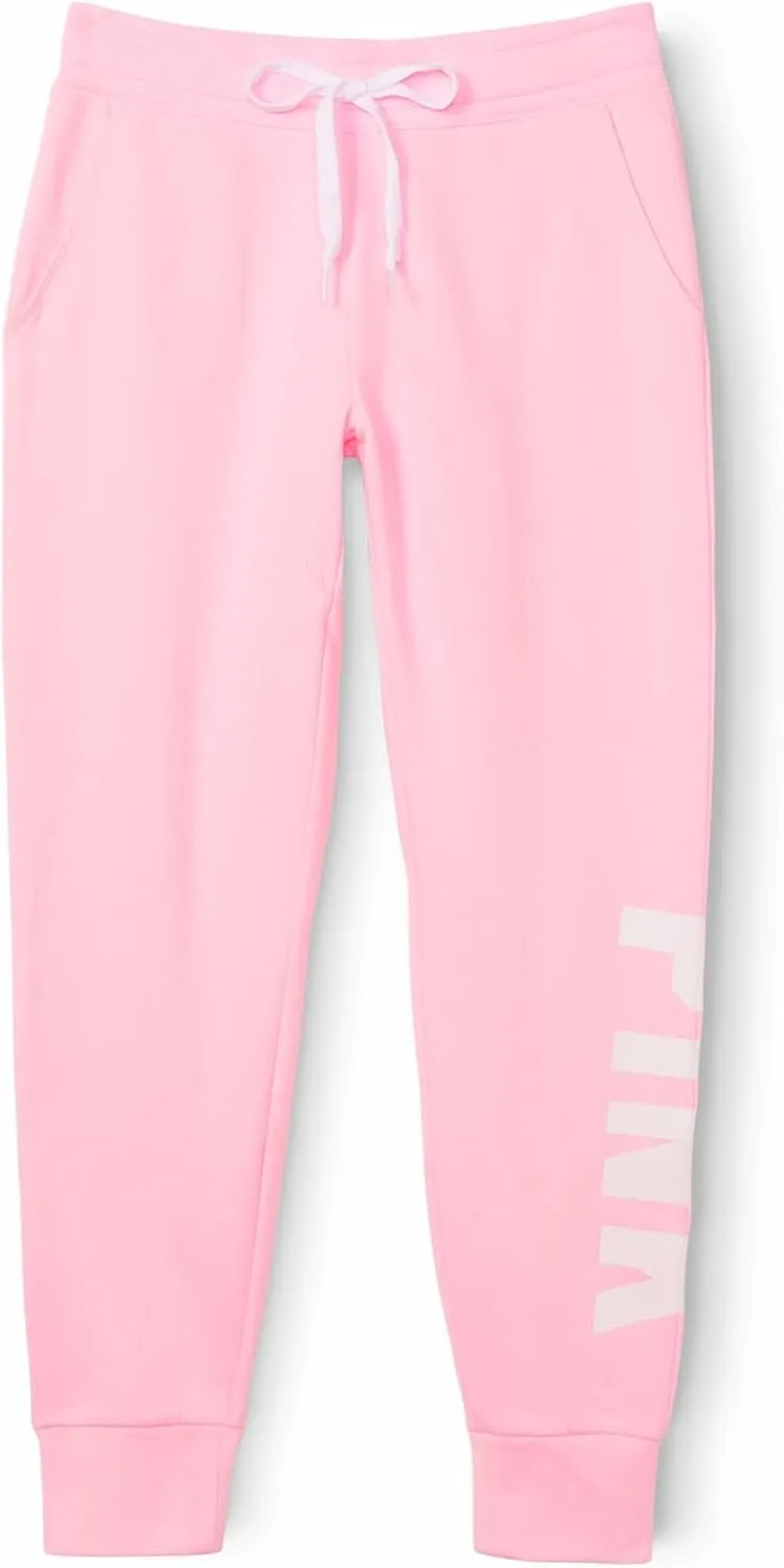 Victoria's Secret Women's Pink Logo Fleece Jogger Sweatpants, (XS-XXL)