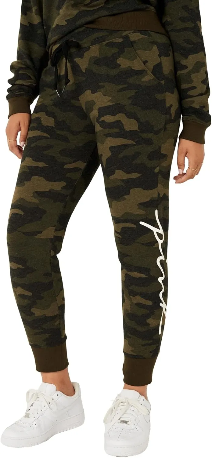 Victoria's Secret Women's Pink Logo Fleece Jogger Sweatpants, (XS-XXL)