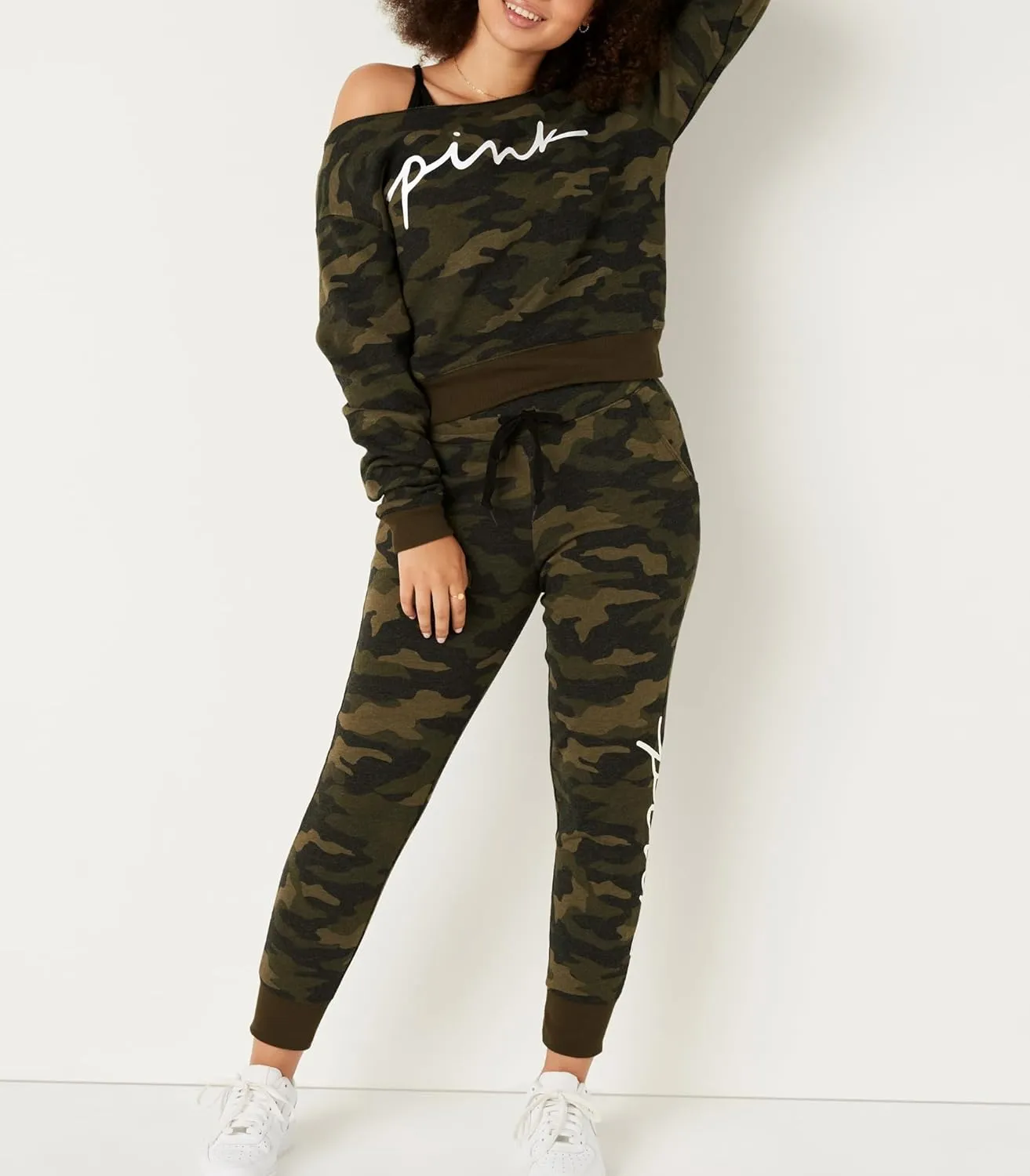 Victoria's Secret Women's Pink Logo Fleece Jogger Sweatpants, (XS-XXL)