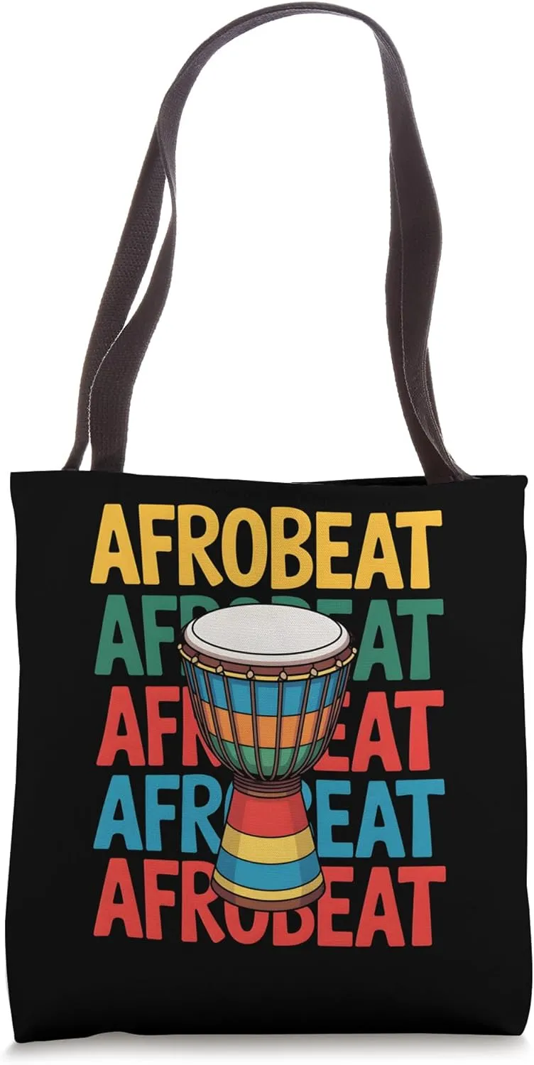 Vintage Afrobeat Djembe Drummer Drum Tote Bag