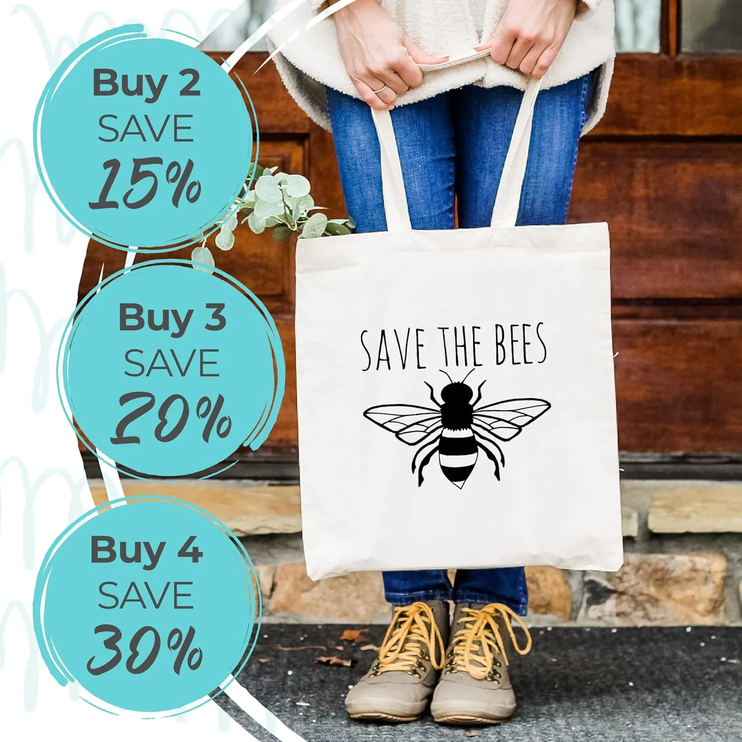Vote, Natural Canvas Bag, Screenprinted Tote, Cotton Flour Sack, Funny Tote Bag