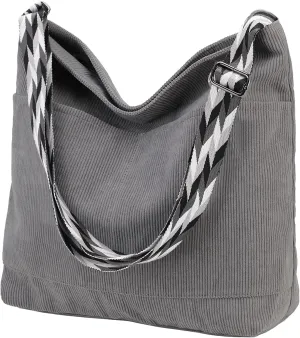 VX VONXURY Crossbody Bag,Lightweight Canvas Shoulder Tote for Women Water Resistant Top Zip Hobo Purse with Adjustable Strap