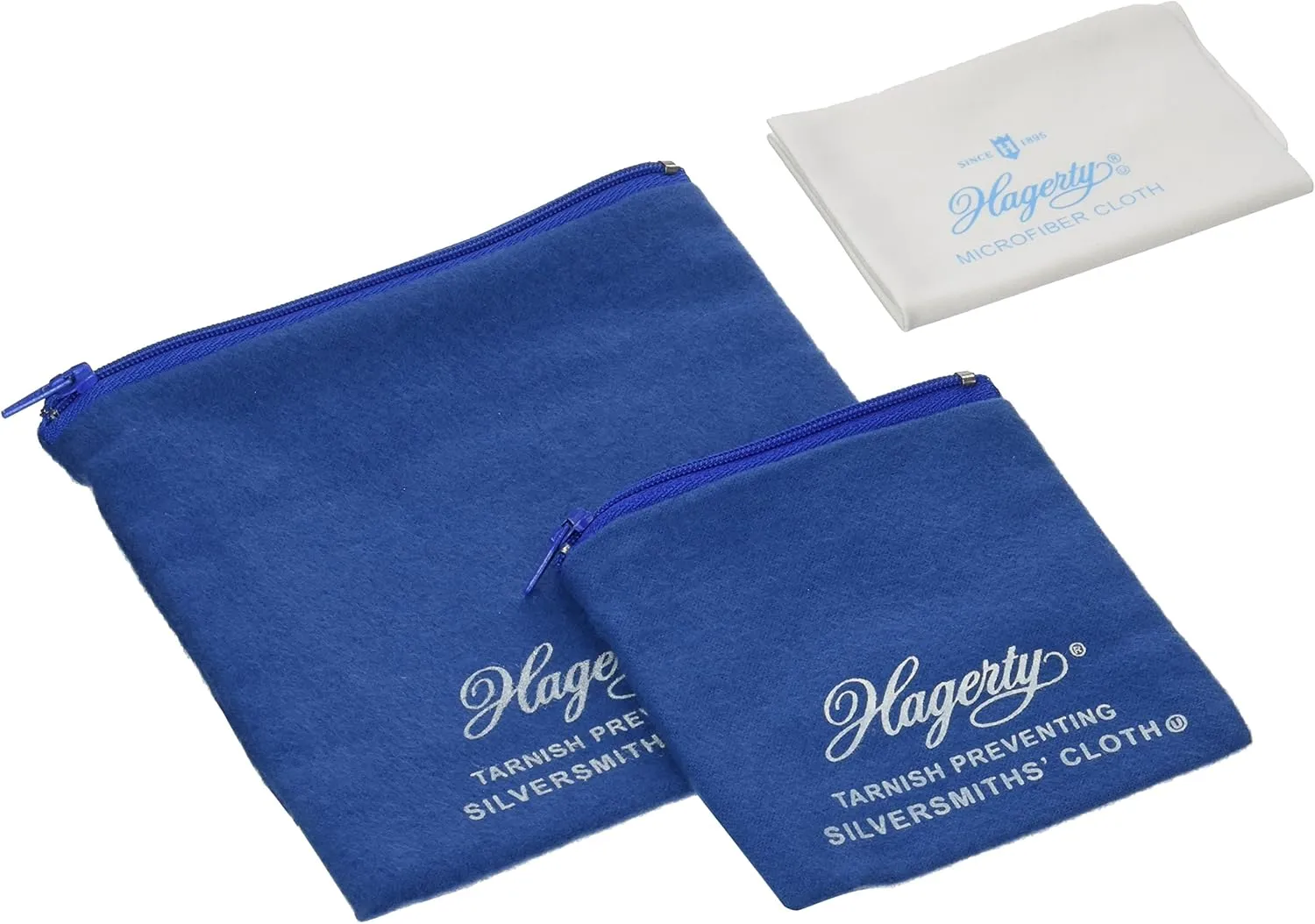 W. J. Hagerty 3-Piece Hagerty Forever New Silver Jewelry Storage Kit, blue,white