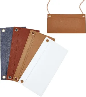 WADORN 4 Colors Purse Felt Insert Organizer, Handbag Divider Insert Inner Pocket Purse Envelope Crossbody Conversion Kit Bag in Bag Liner Inside Clutch Pochette Bag Organizer, 9.8x4.8 Inch