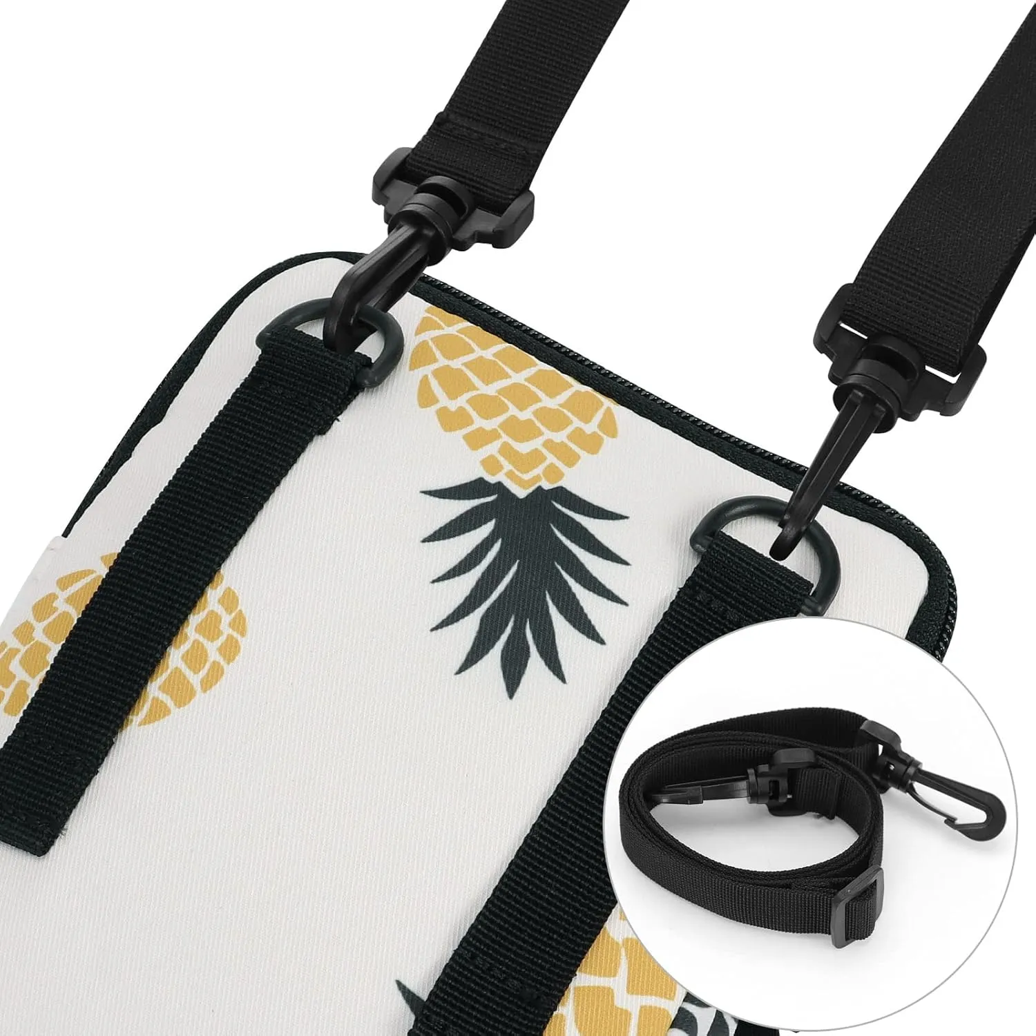 Waist Belt Bag for Women and Men Cross Body Cell Phone Purse Adjustable Shoulder Strap Travel Hip Pouch Multifunctional Fashion Fanny Packs Water Repellent, Pineapple